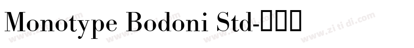 Monotype Bodoni Std字体转换
